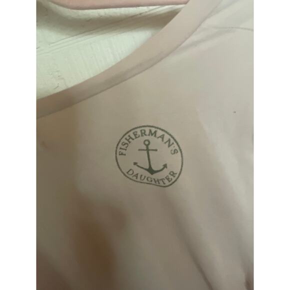 FISHERMAN'S DAUGHTER Life Comes in Waves ORGANIC COTTON  V-Neck Tee T-Shirt  XL - Picture 6 of 6